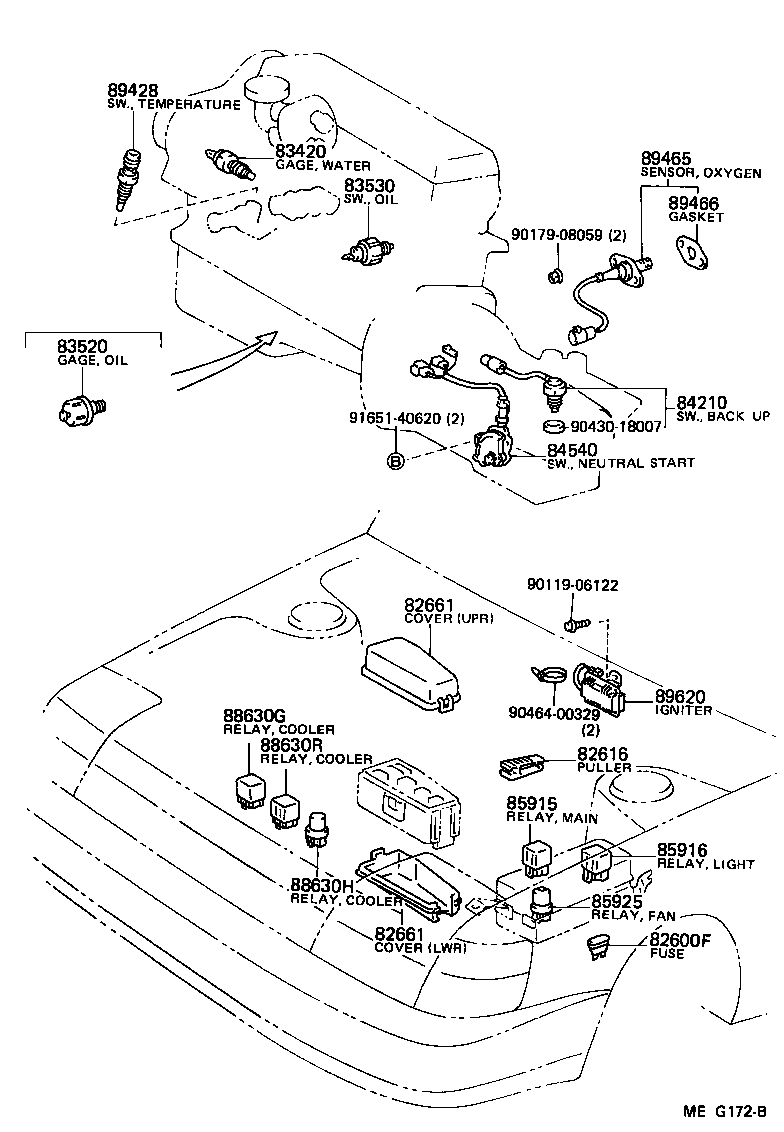 Toyota 84140-20180 SWITCH ASSY, HEADLAMP DIMMER