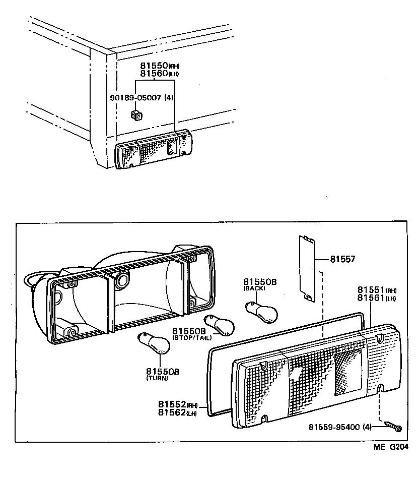 81561-95403 LENS, REAR COMBINATION LAMP, LH product image