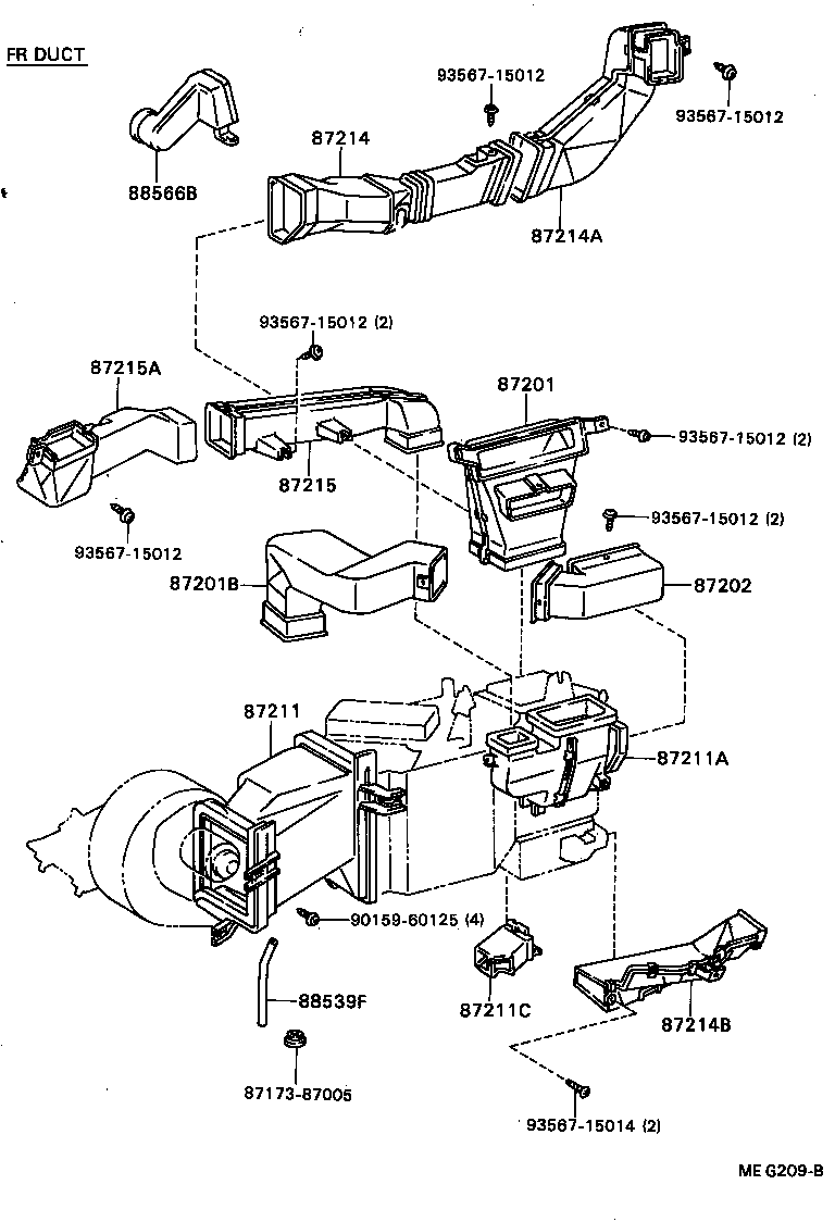 87202-87003 DUCT, HEATER AIR product image