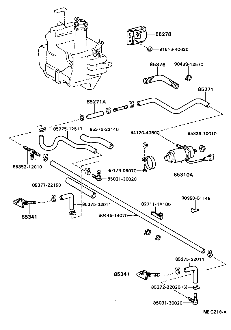 85035-20090 NOZZLE, HEADLAMP CLEANER WASHER product image