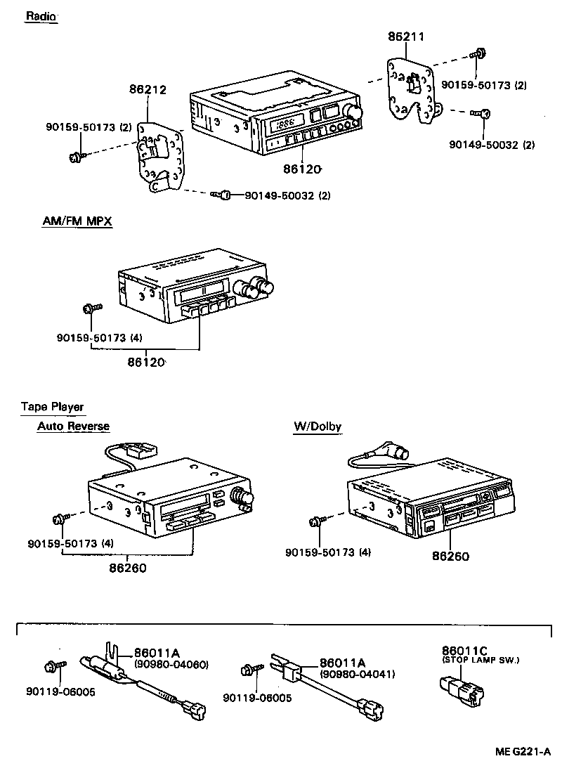 86120-20310 RECEIVER ASSY, RADIO product image