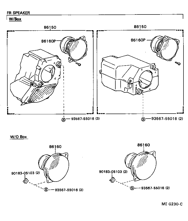 86160-20280 SPEAKER ASSY, FRONT NO.2 product image