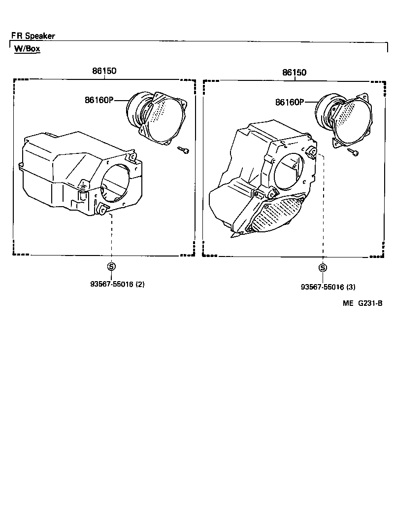 Toyota 86160-20260 SPEAKER ASSY, REAR