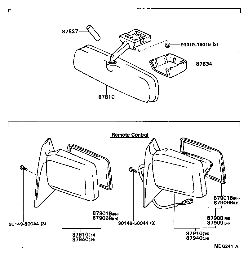 87908-20040 MIRROR SUB-ASSY, OUTER REAR VIEW, RH product image