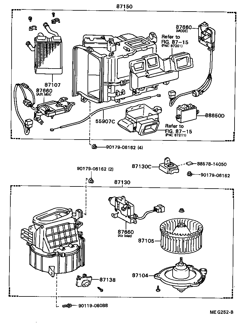 87130-20170 BLOWER ASSY, HEATER, FRONT product image