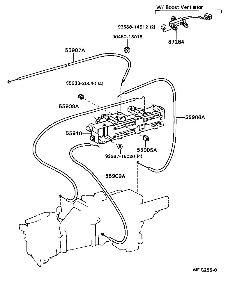 55910-20380 CONTROL ASSY, HEATER OR BOOST VENTILATOR product image