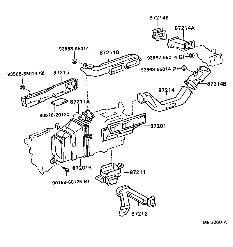 87201-20150 DUCT SUB-ASSY, AIR, NO.1 product image