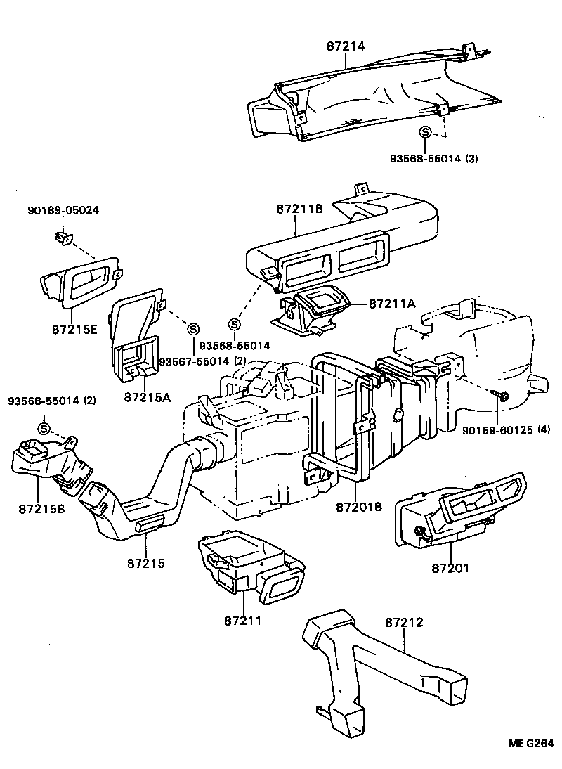 87201-20150 DUCT SUB-ASSY, AIR, NO.1 product image