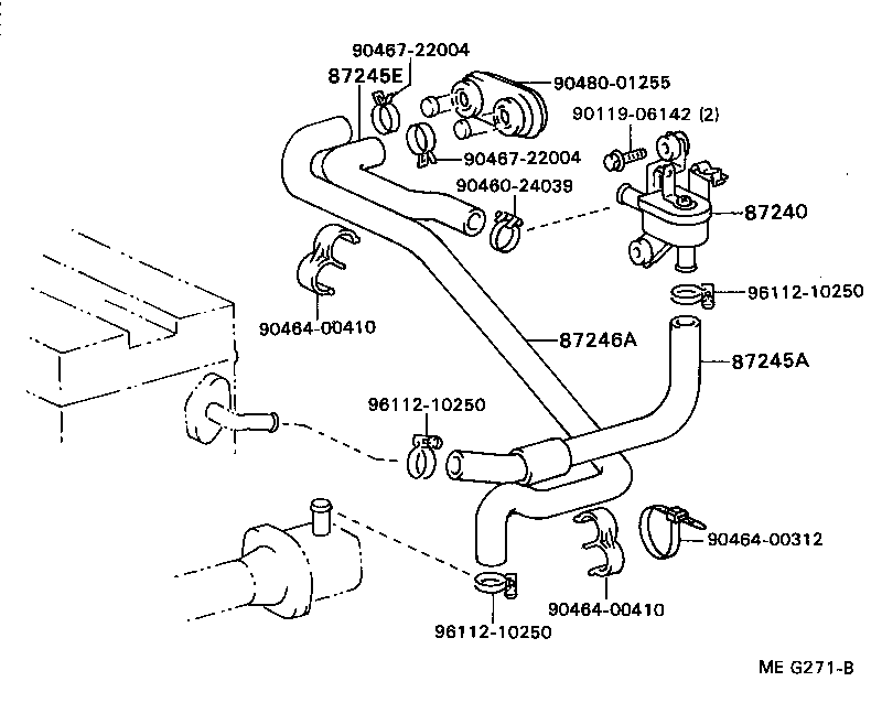 87240-20290 VALVE ASSY, HEATER WATER product image