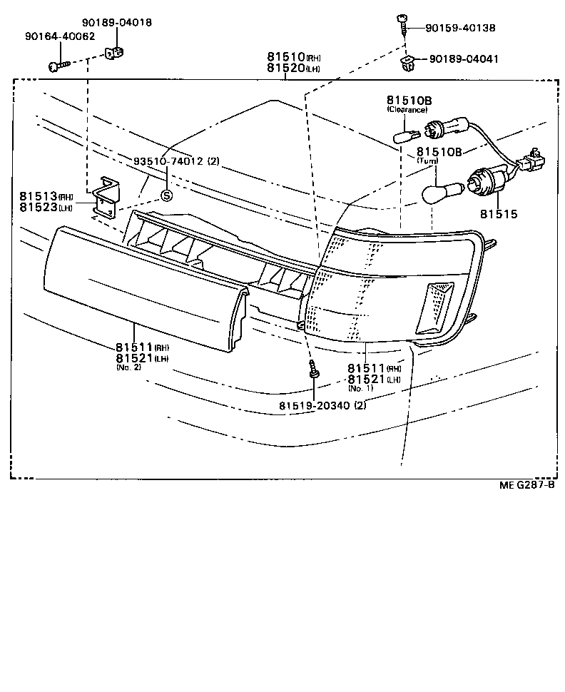 Toyota 81521-20370 LENS, FRONT TURN SIGNAL LAMP, LH