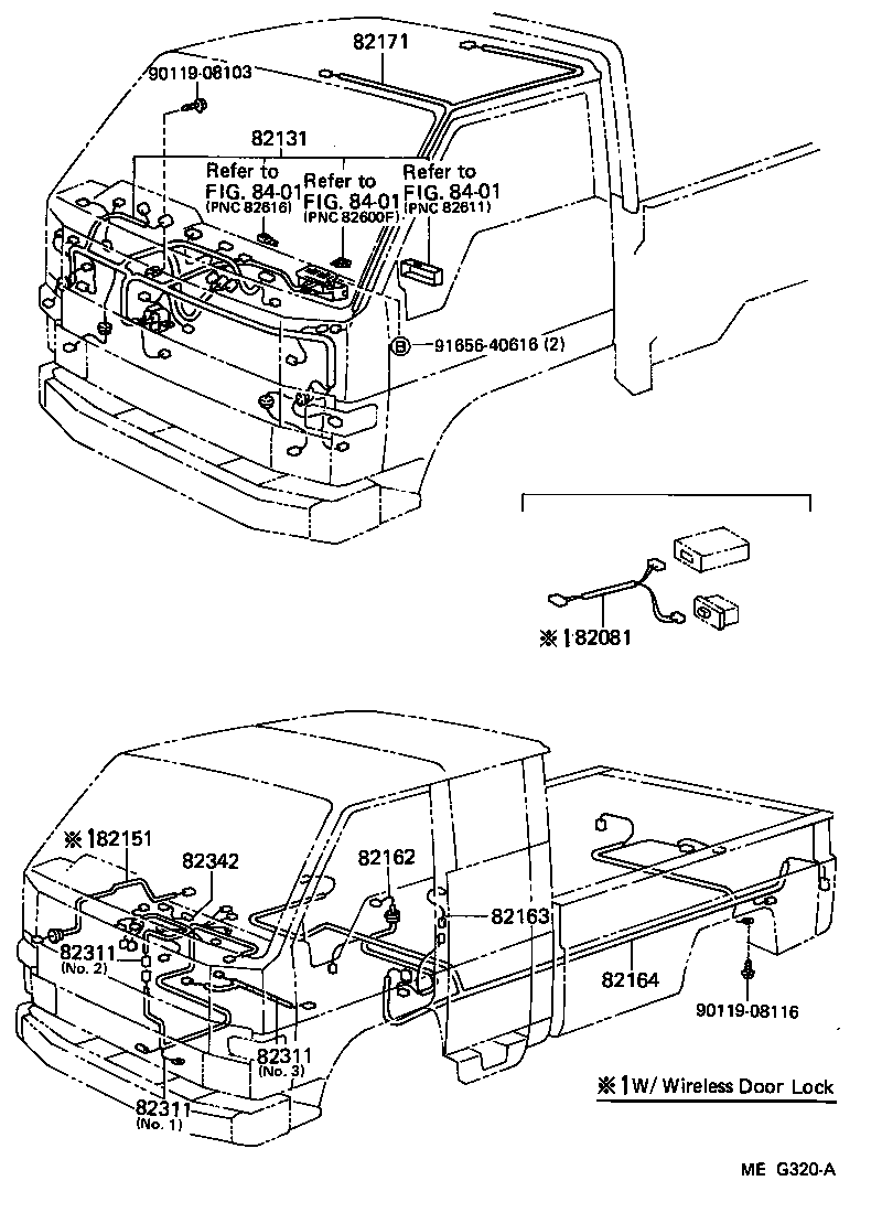 82151-95400 WIRE, FRONT DOOR, RH product image
