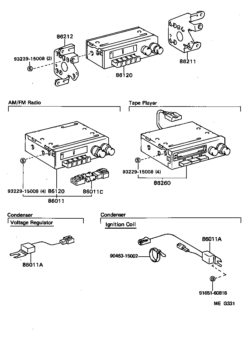 86021-95413 TAPE PLAYER ASSY product image