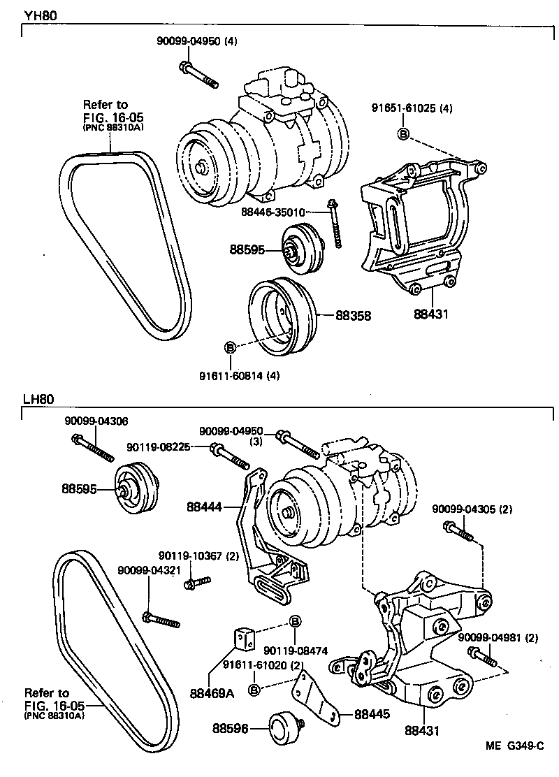 88469-26010 BRACKET, COMPRESSOR MOUNTING, NO.3 product image