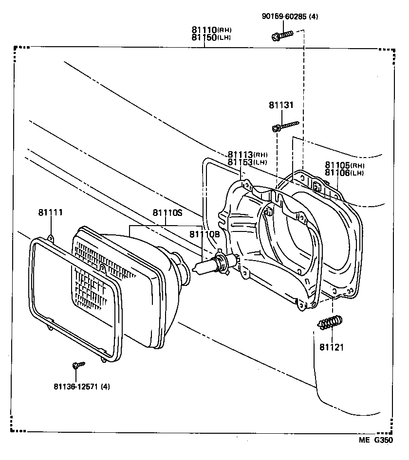 90981-04034 SEALED BEAM UNIT, NO.1 product image