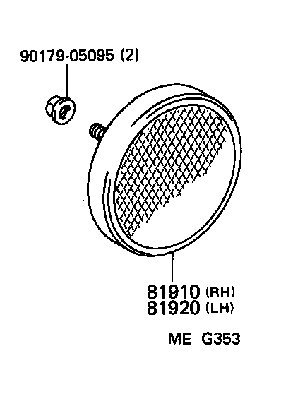 81910-95A00 REFLECTOR ASSY, REFLEX, RH product image