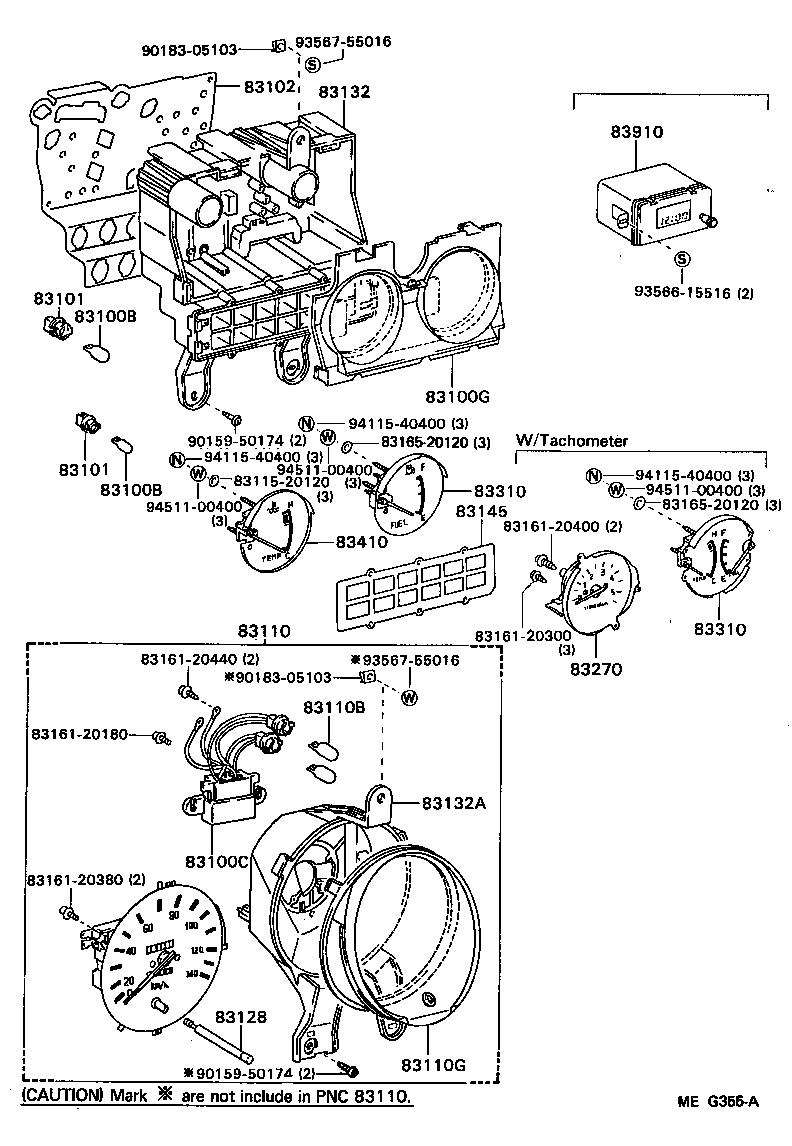 83132-92602 CASE, COMBINATION METER product image