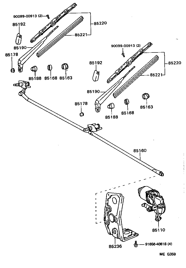85210-95403 ARM ASSY, WINDSHIELD WIPER product image