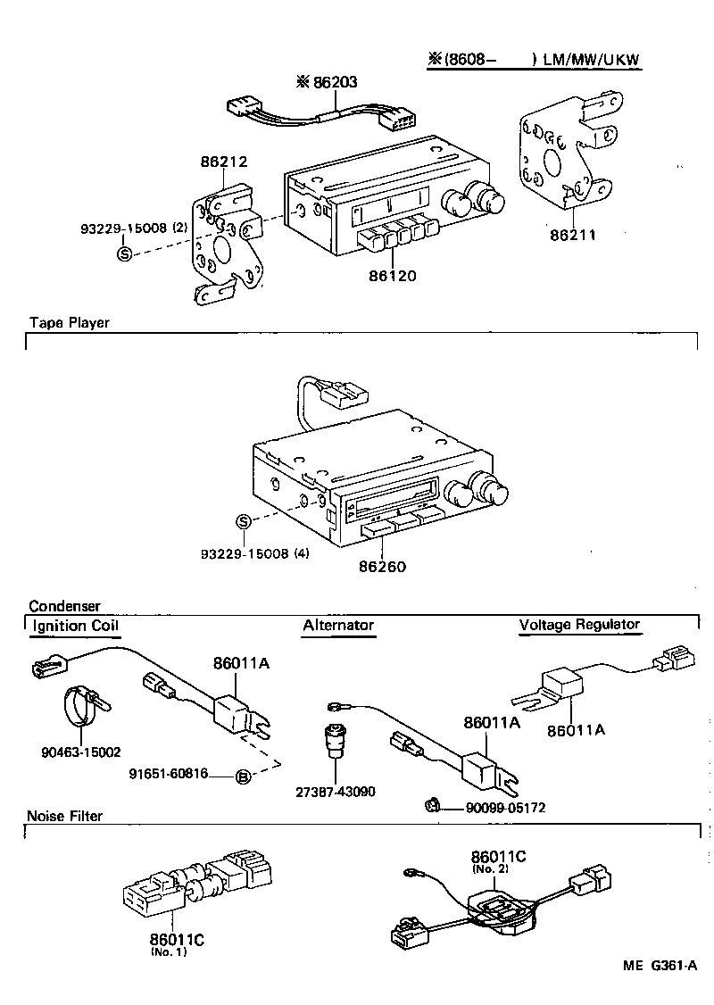86212-95406 BRACKET, RADIO, NO.2 product image