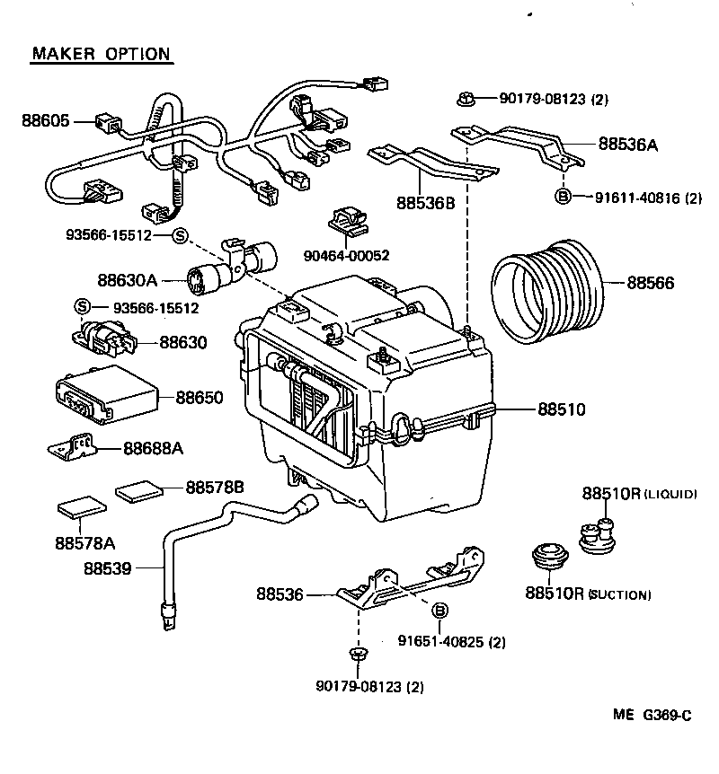 88536-95404 BRACKET, COOLING UNIT, NO.2 product image