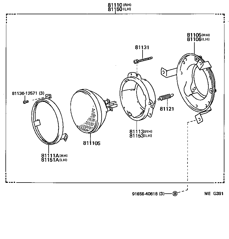 81150-90D01 HEADLAMP ASSY, LH product image