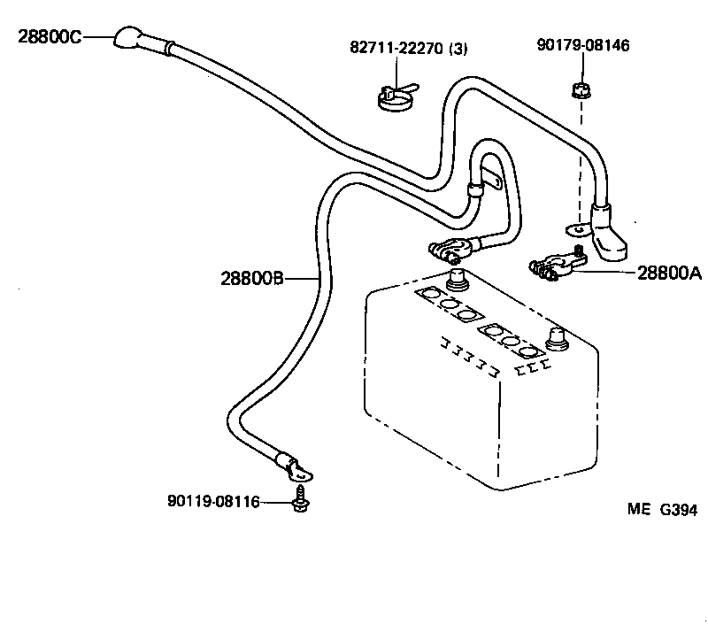 82122-90D02 CABLE, BATTERY TO STARTER(FOR BATTERY TO MAIN SWITCH) product image