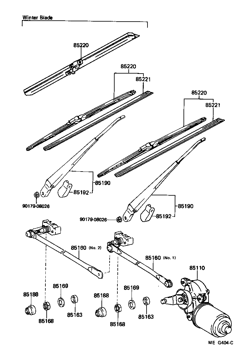 85160-90D02 LINK ASSY, WINDSHIELD WIPER product image