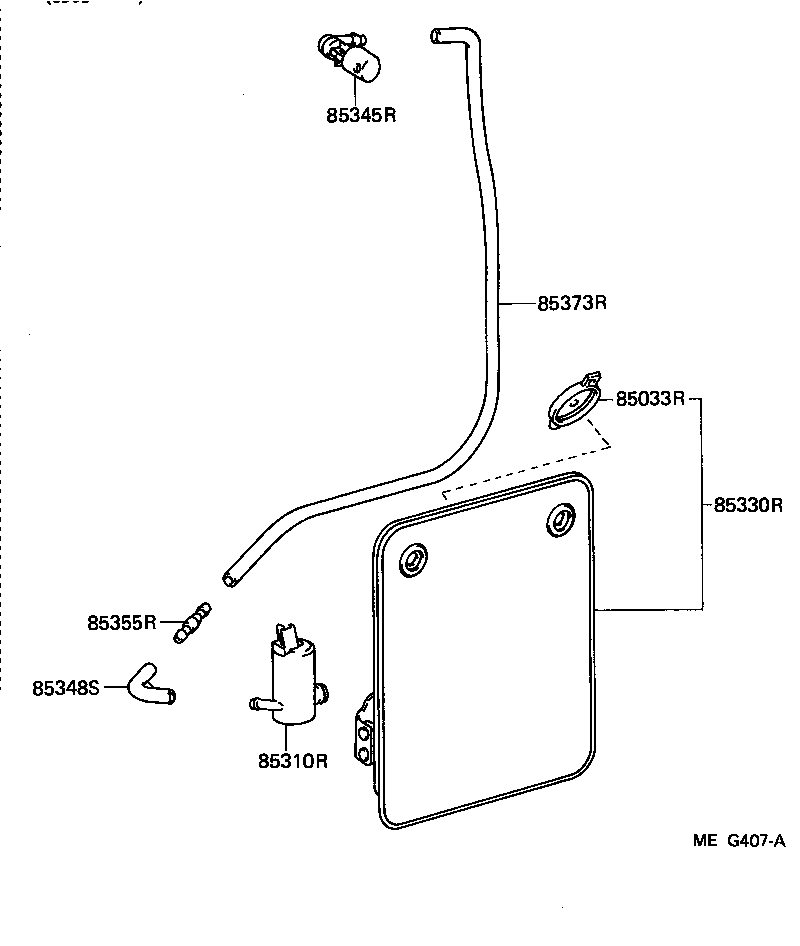 85331-90D00 JAR ASSY, REAR WASHER product image