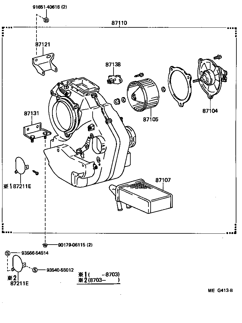 87107-90D02 UNIT SUB-ASSY, HEATER RADIATOR product image