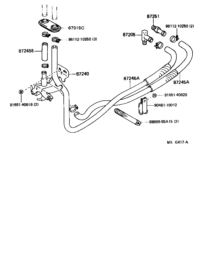 87209-90D01 HOSE, HEATER WATER, OUTLET A product image