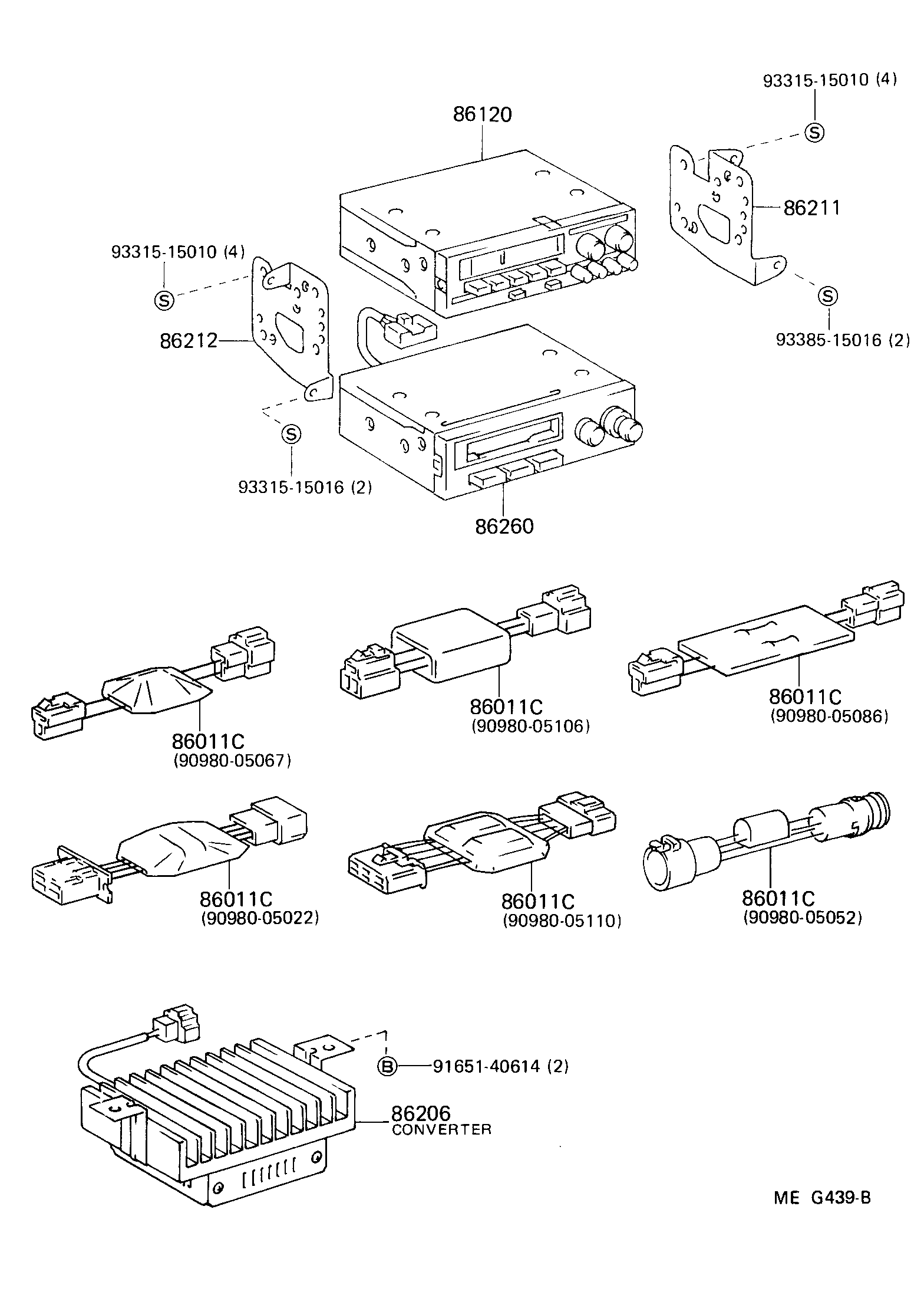 Toyota 86260-90K01 TAPE PLAYER ASSY