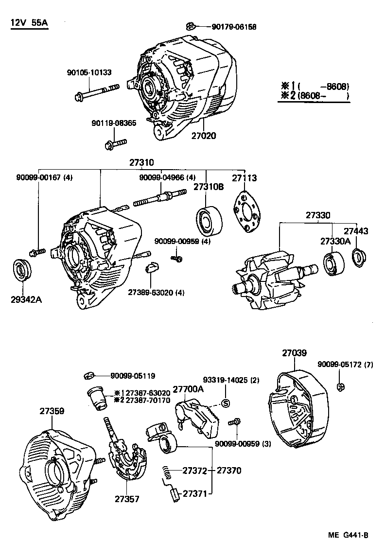 27020-64040 ALTERNATOR ASSY product image