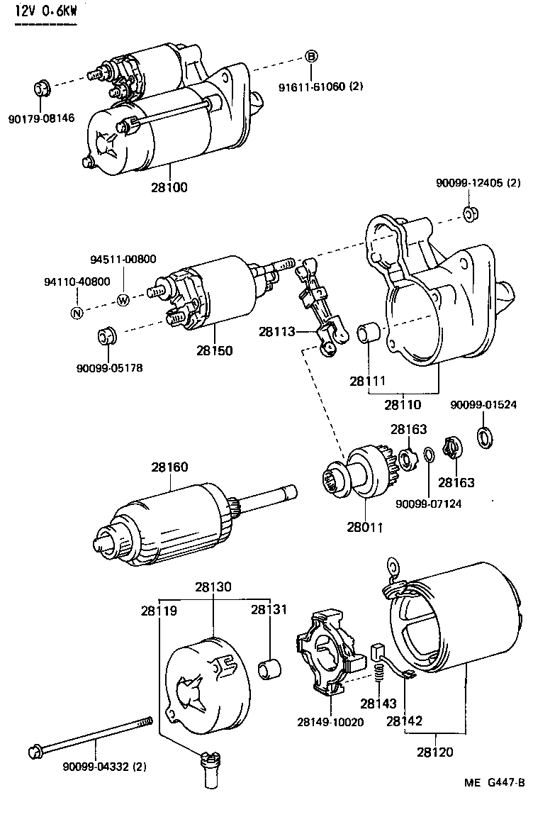 28100-10040 STARTER ASSY product image