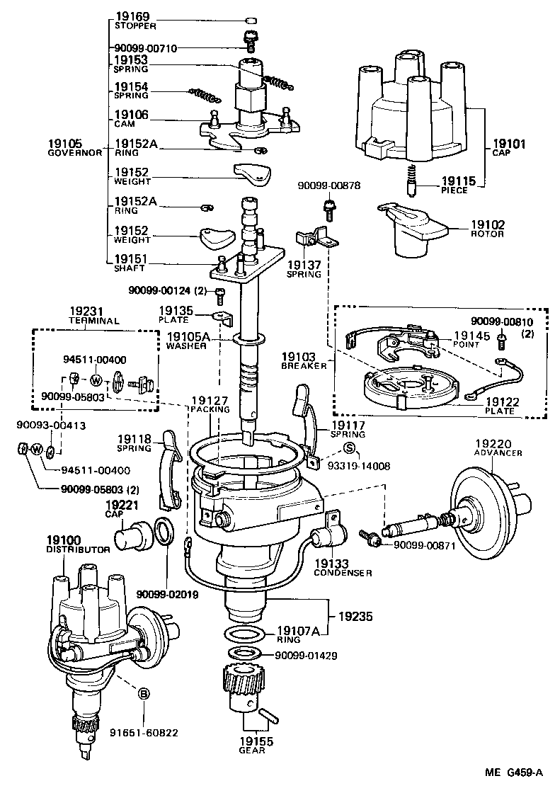 19106-13010 CAM SUB-ASSY, DISTRIBUTOR product image