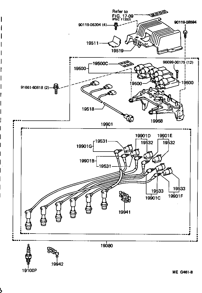 19968-70010 BRACKET, IGNITION COIL product image