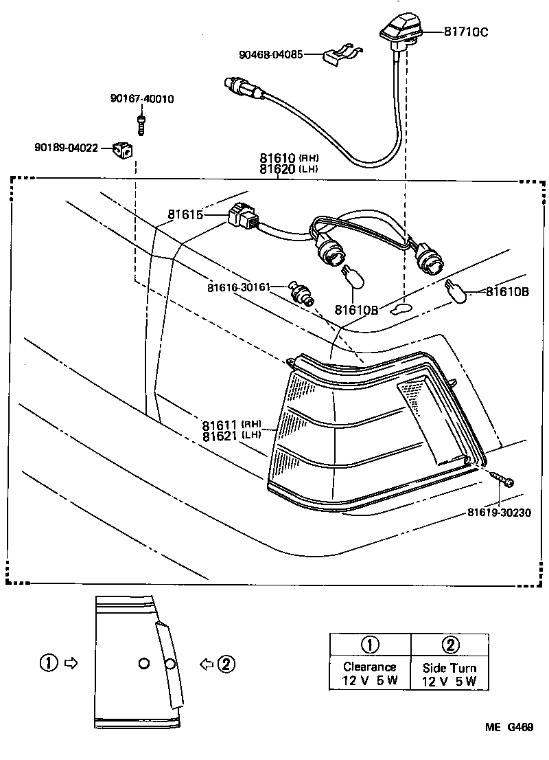 81615-30210 SOCKET AND WIRE, CLEARANCE LAMP product image
