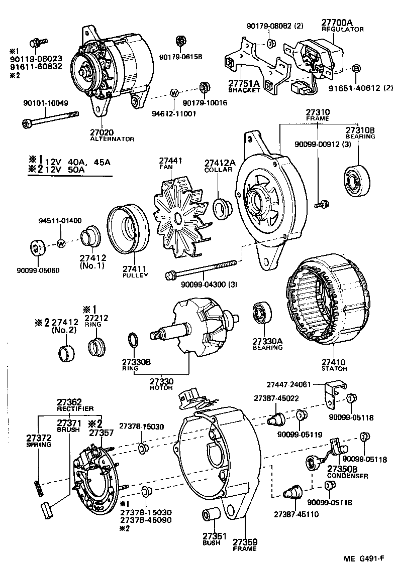 27020-64191 ALTERNATOR ASSY product image