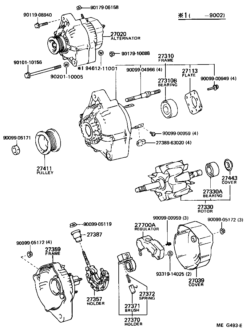 27020-64191 ALTERNATOR ASSY product image