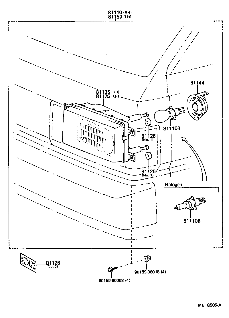 81110-95751 HEADLAMP ASSY, RH product image