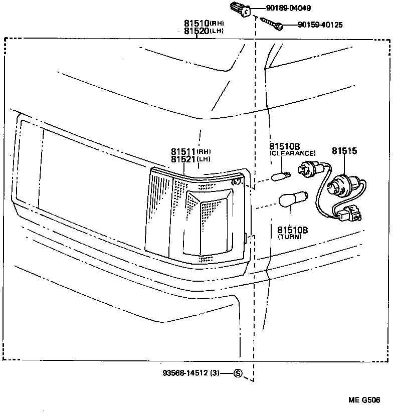 81515-95706 WIRE SUB-ASSY, FRONT TURN SIGNAL LAMP BODY product image