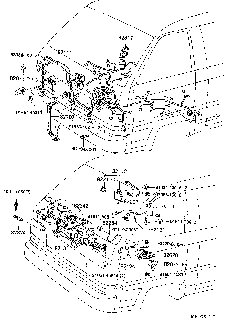 82113-95702 WIRE, ENGINE ROOM, NO.3 product image