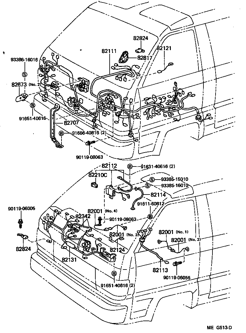 82113-95702 WIRE, ENGINE ROOM, NO.3 product image