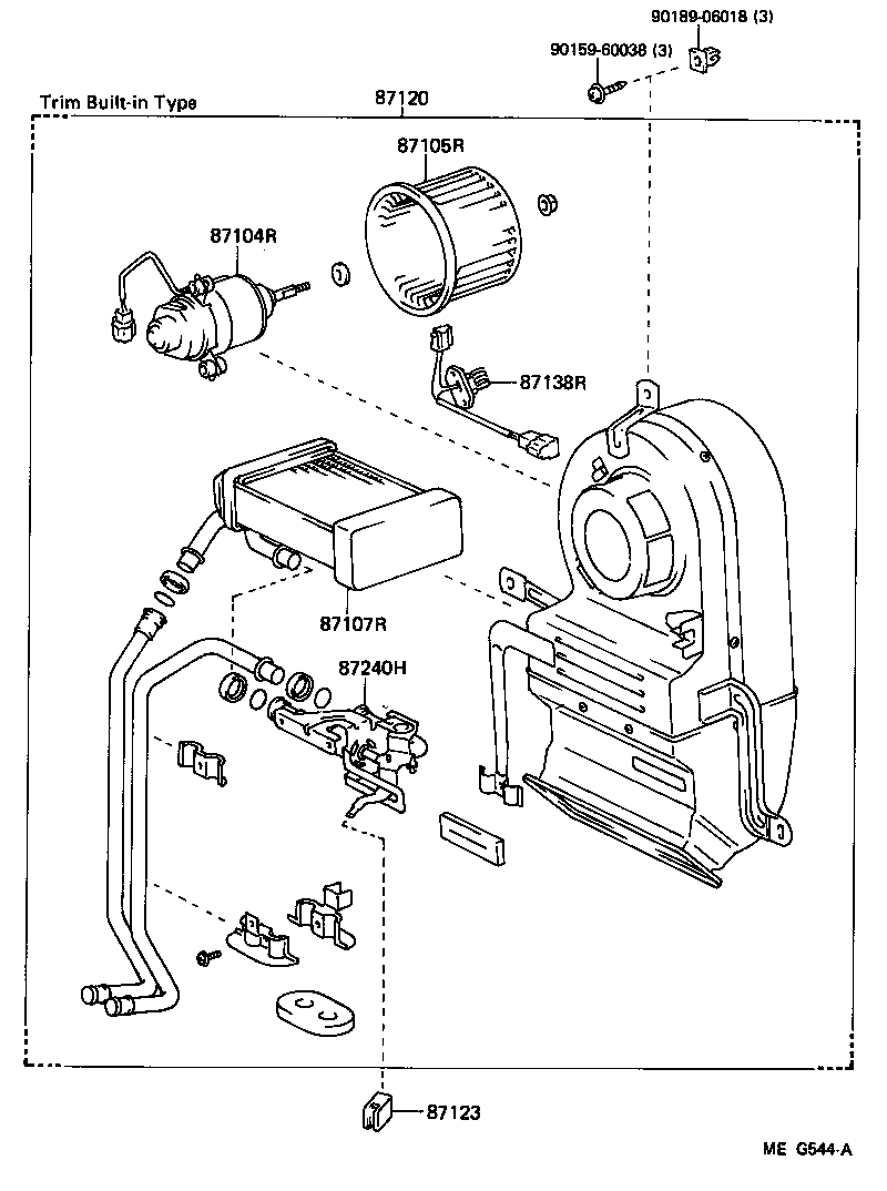 87104-95705 MOTOR SUB-ASSY, HEATER BLOWER product image