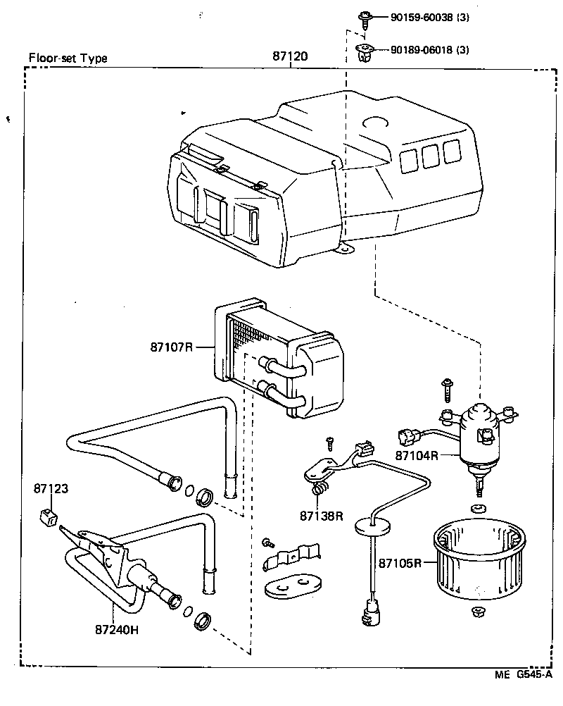 87104-95705 MOTOR SUB-ASSY, HEATER BLOWER product image