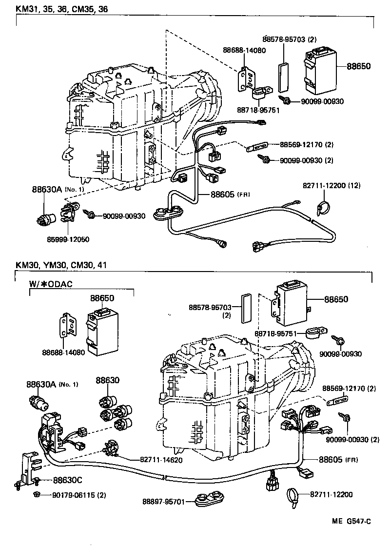 88605-95730 HARNESS SUB-ASSY, COOLER WIRING, NO.1 product image