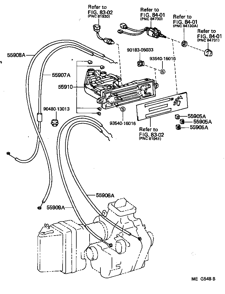 55084-95703 DUCT, AIR, SIDE NO.1 LH product image