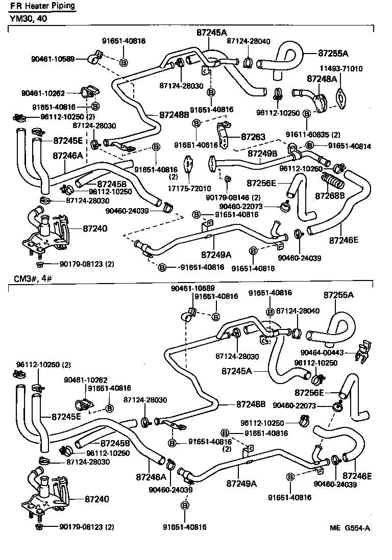 87208-95729 PIPE SUB-ASSY, HEATER WATER, B product image