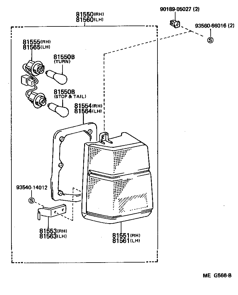 81556-95707 BRACKET, REAR COMBINATION LAMP, NO.1 RH product image