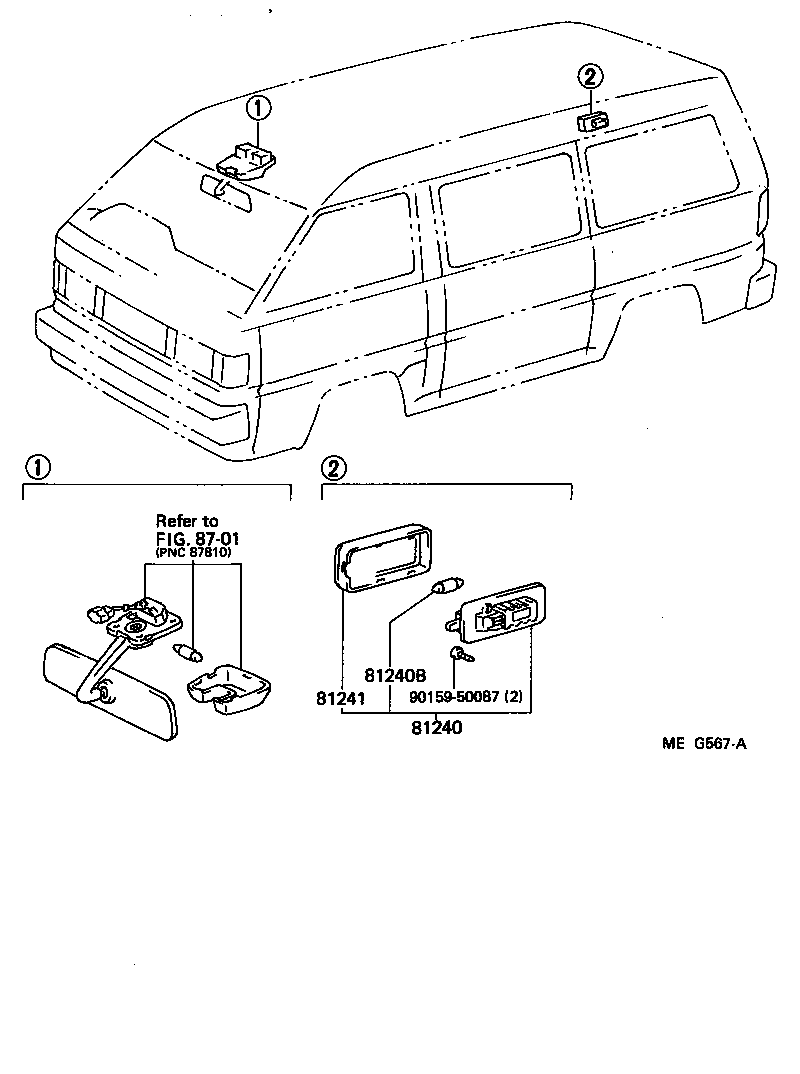 81240-95708-06 LAMP ASSY, ROOM, NO.1 product image