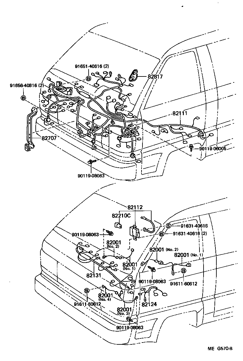 82124-95706 WIRE, ENGINE, NO.4 product image