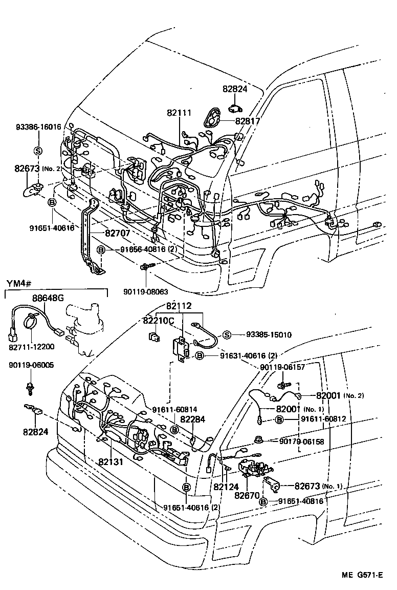82124-95706 WIRE, ENGINE, NO.4 product image